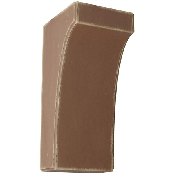 Ekena Millwork 5 1/4"W x 6"D x 12"H Clarksville Wood Vintage Decor Bracket, Weathered Brown BKTWD05X06X12CVBR - main
